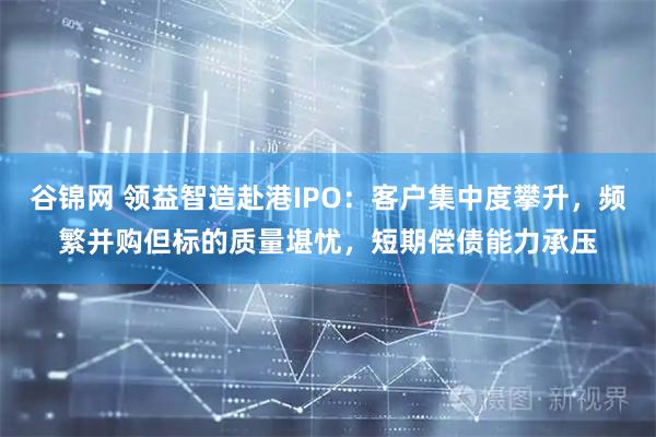 谷锦网 领益智造赴港IPO:客户集中度攀升,频繁并购但标的质量堪忧,短期偿债能力承压